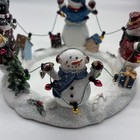 Yankee Candle Large Jar Holder Christmas Snowmen And Lights Rare New With Box
