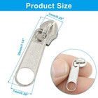 200 Pack 3 Zipper Sliders   Silver Zipper Pulls Bulk For Nylon Coil Zippers R