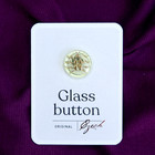 Uranium Glass Button 17mm Art Deco Collectible Small Czech Glass