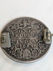 1884 British India Victoria Empress  1 Ruppee Jewelry See Pics