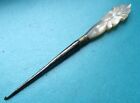 Antique  Pretty Carved Pearl Handle Crochet Hook