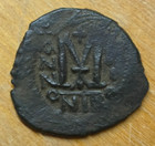 Byzantine  Heraclius  Ad 610-641  Large Ae Follis  Vf   31mm  Nicomedia Mint