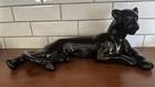 Vintage Large Mcm Mid-century Modern Black Panther Ceramic 18   x 6 5  X 6 5 