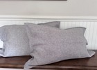 Queen 100  French Flax Linen  Pillowcases   Set Of 2  Heather Gray