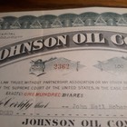 Johnson Oil Company Stock Certificate Fort Worth Texas   d 