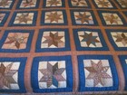 1800s Rustic Primi antique Lemoyne Star eight Point Star Handmade Quilt 66x76