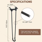 16 5  41 9cm Foldable Hairpin Table Legs Furniture Legs Heavy Duty Metal Fold   