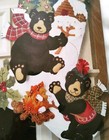 New Bucilla Christmas Black Bear Bonfire Felt Stocking Kit 18   85467