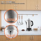 12-cup Electric Percolator Coffee Pot Stainless Steel Coffee Maker Silver
