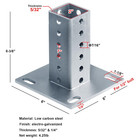 1 Pack Square Sign Post Anchor Base For 2  X 2  Sign Post  Surface Mount  