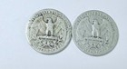 Washington Silver Quarters  90  Silver Lot Of 2  Circulated Coins  10032