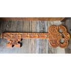 Vintage Carved Wood Skeleton Key Wall Hanging Key Holder Ornate 18  Cottagecore