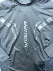Bauer Shirt Youth Large Black Aramid Fiber Mock Neck Pullover Bodyguard Hockey
