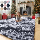 Plush Shaggy Area Rug Soft Fluffy Carpet Anti-slip Mat For Living Room Bedroom