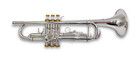 Seasound Bb Trumpet Silver W  Gold Trim     Beginner Student Horn - Blemished