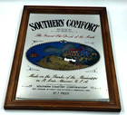 Vintage 1960 s Southern Comfort Whiskey Mirror Glass Bar Sign Man Cave 13  X 9 