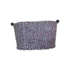Seagrass Basket 2 Tone Oval W wood Handles Laundry Storage Gathering Blanket Toy
