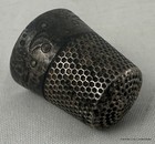 Vintage Mkd Antique Sterling Silver Size 9 Sewing Thimble