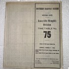 Southern Railway System Employee Timetable 
