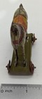 Vintage Antique Germany Tin Litho Platform Horse Penny Toy Gray Dapple Wheels 