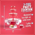 3-tier Lighted Party Fountain  Holds 1 5 Gallons  Led Lighted Base