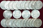 Three 3  Uncirculated Large Silver Mexico Un Peso Coins   War Hero Jose Morelos 