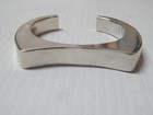 Vintage Deco Taxco Mexican Sterling Silver Modernist Cuff Bracelet