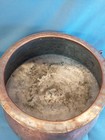 Antique Hand Hammered Copper Cauldron Kettle Pot Wrought Iron Handles Primitive