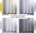 Sheer Curtains Panel 72  Long - Ring Top Window Treatment Sheer Voile Drapes