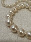 Vintage Graduated 17 25    Cultured Akoya Pearl Necklace 14k Wg Clasp 2 8-7 4mm