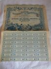 Vintage Share Certificate Stocks Bonds Compagnie Generale Trraction Trams Etc