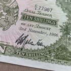 Tonga 10 Shillings Banknote 3-11-1966 P10e Tonga Kingdom Rare Currency Money