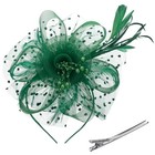 Fascinators Hats For Women Tea Party Hat Kentucky Derby Headband Emerald Green