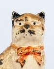 Vintage John Wright Painted Cast Iron Kitty Cat Figurine Bank