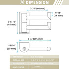 Brushed Nickel Double Towel Hook  Bathroom Swivel Robe Hook 2 Arms