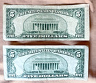 Lot Of 2  5 Five Dollar Silver Certificate 1953a Blue Seal 1953c Red Seal