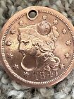 1847 Braided Hair Large Cent 1 C Coin Holed Cleaned