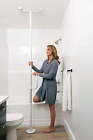 Elderly Bathroom Floor Grab Bar Shower Safety Handle Transfer Pole 300 Lbs White