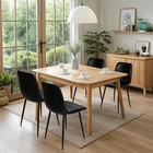 Black Dining Chairs Set Of 2   Pu Leather Modern Armless Kitchen Dining Room Cha