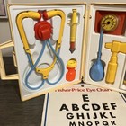 Vintage 1977 Fisher Price Medical Kit 936 Doctor Nurse Pretend Play   Eye Chart