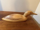 Vintage 1983 C Benson Wooden Bird Factory Loon Decoy Hand Carved Usa 15    Signed