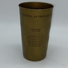 Bacardi Rum Cuba Libre Gold Aluminum Cup  Bat Logo Used