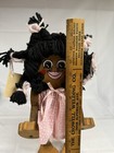 Vintage Handmade African American Doll Wooden Face Folk Art Mouse House Country
