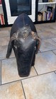 Vintage Mid-century Leather Donkey Stool -rare  Unique Gift 