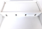 Vintage Painted White Wood Cabinet W  Compartment   Drawer    Light Access
