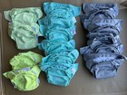 Lot Of 16 Bum Genius Freetime 1 0 All In One Cloth Diapers  grey  Green  Blue  