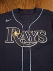     2020 Hunter Renfroe Tampa Bay Rays Game Issued Nike Baseball Jersey Bat Helmet