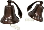 6  Dark Copper Antique Maritime Ship Bell Wall Mountable Brass Bell Rustic