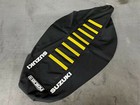 2010-2018 Suzuki Rmz 250 Seat Cover All Black   Yellow Ribs Logo  49