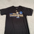 Golden State Warriors Shirt Mens Medium Black Nba Basketball Adidas 2017 Champs